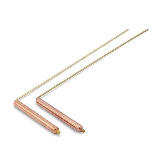 Baguettes de radiesthésie- sourcier- géobiologue 29 cm cuivre/ laiton