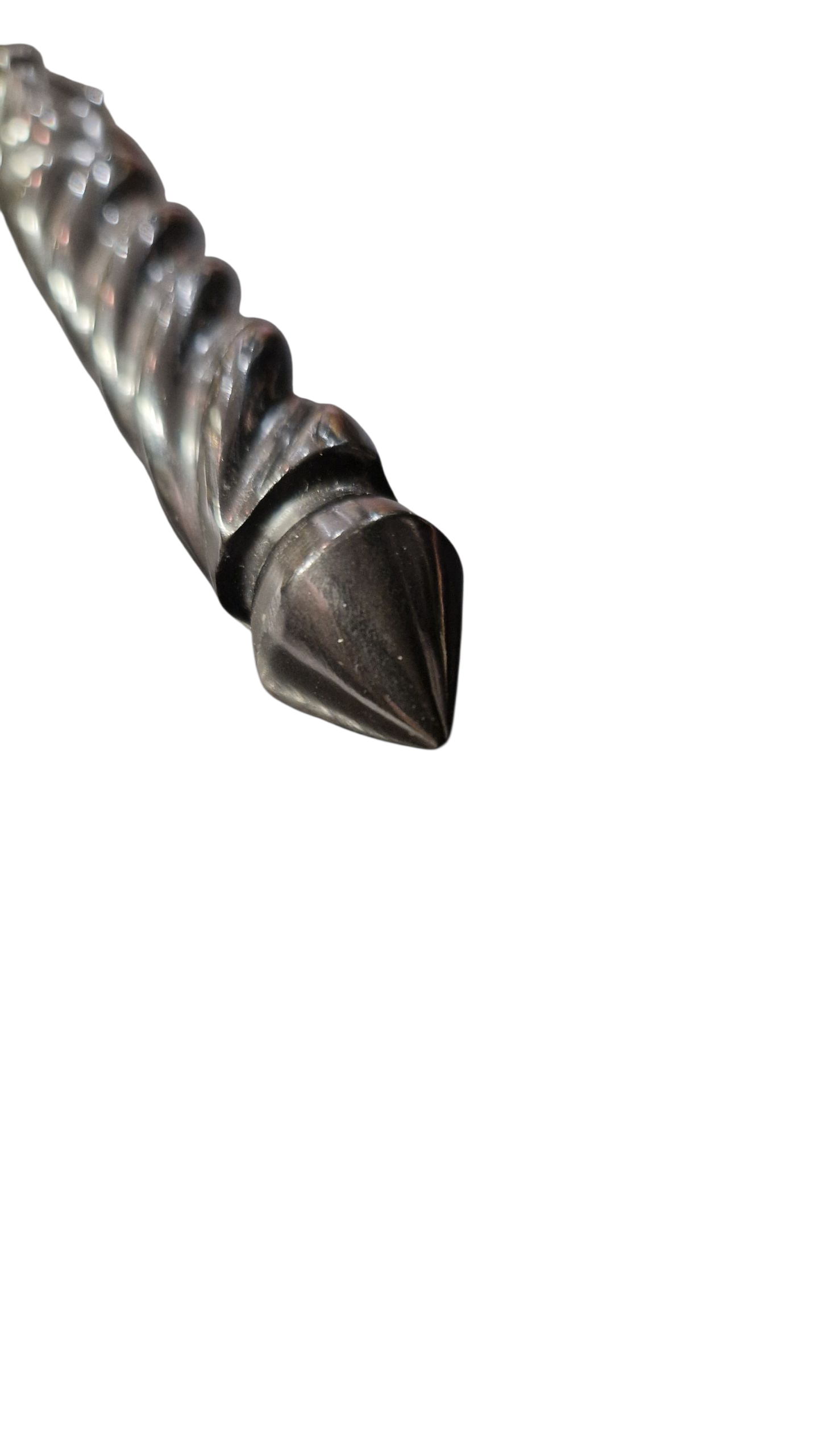 Wand/ Baguette obsidienne noire avec ange sculpté : Protection