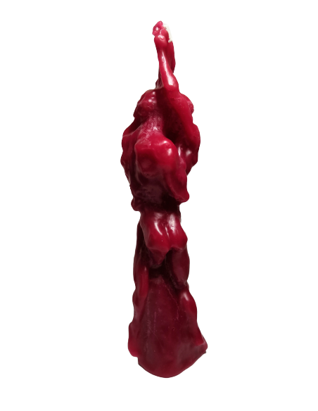 Bougie amour-passion : couple enlacé - magie rouge