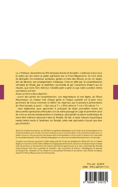 Pratique journalière du REAA Tome 1 - L’apprentissage. Blanche de Quartlaudin et Marguerite de Joriel