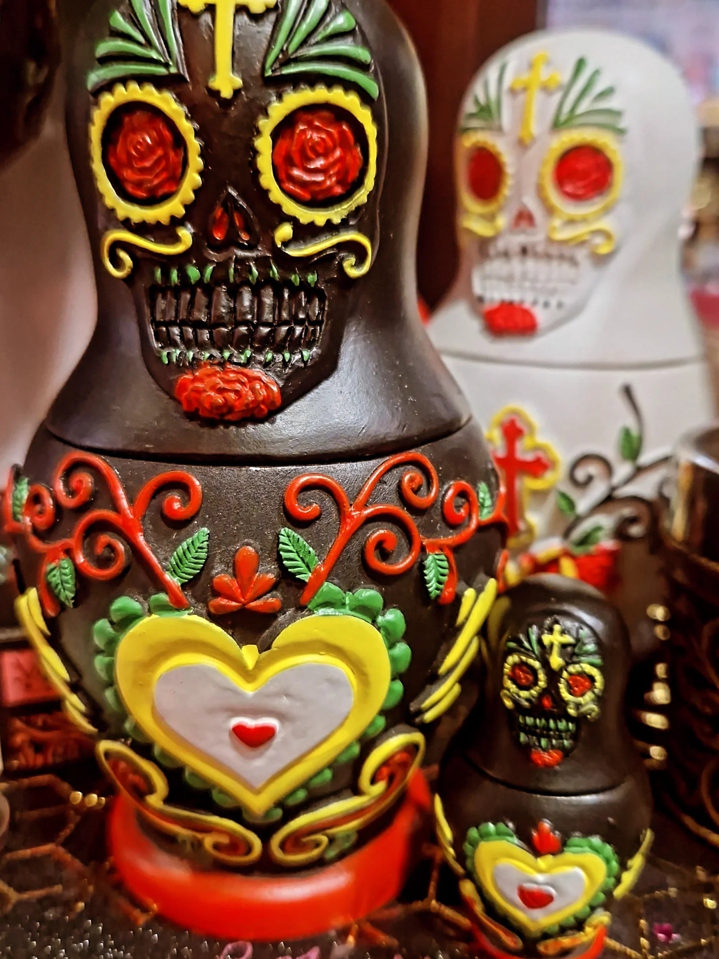 Boîtes Gigognes Mère & Enfant, Dia de los Muertos (Mexique)