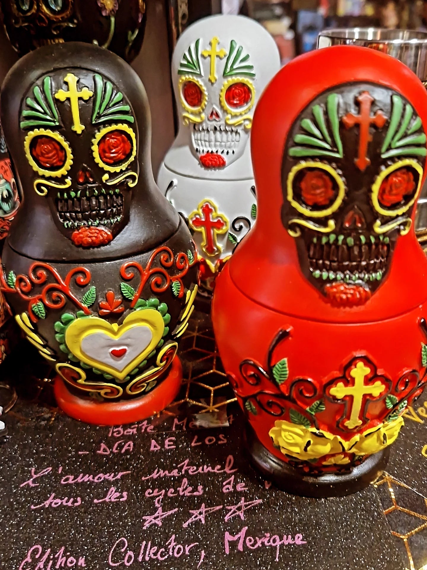 Boîtes Gigognes Mère & Enfant, Dia de los Muertos (Mexique)
