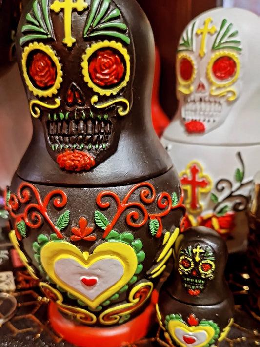 Boîtes Gigognes Mère & Enfant, Dia de los Muertos (Mexique)