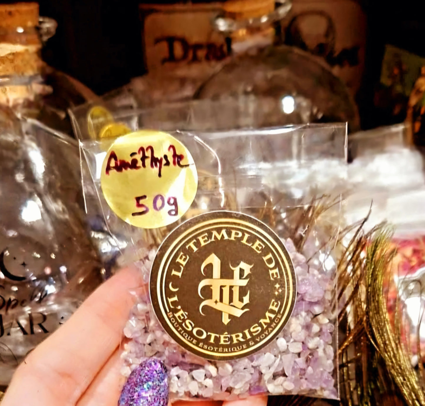 Sachet 50 g Améthyste A+ pour spell jar, rituels...
