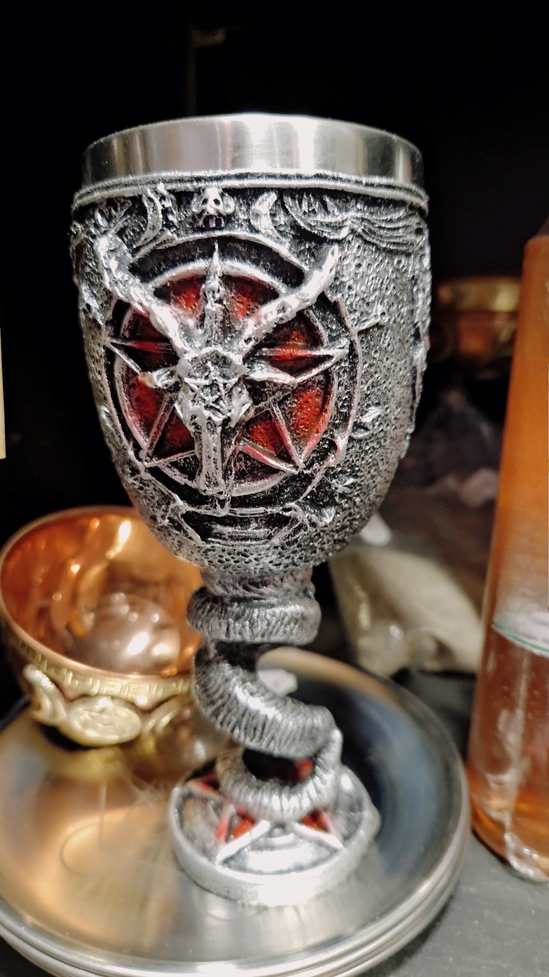 Calice coupe Baphomet autel