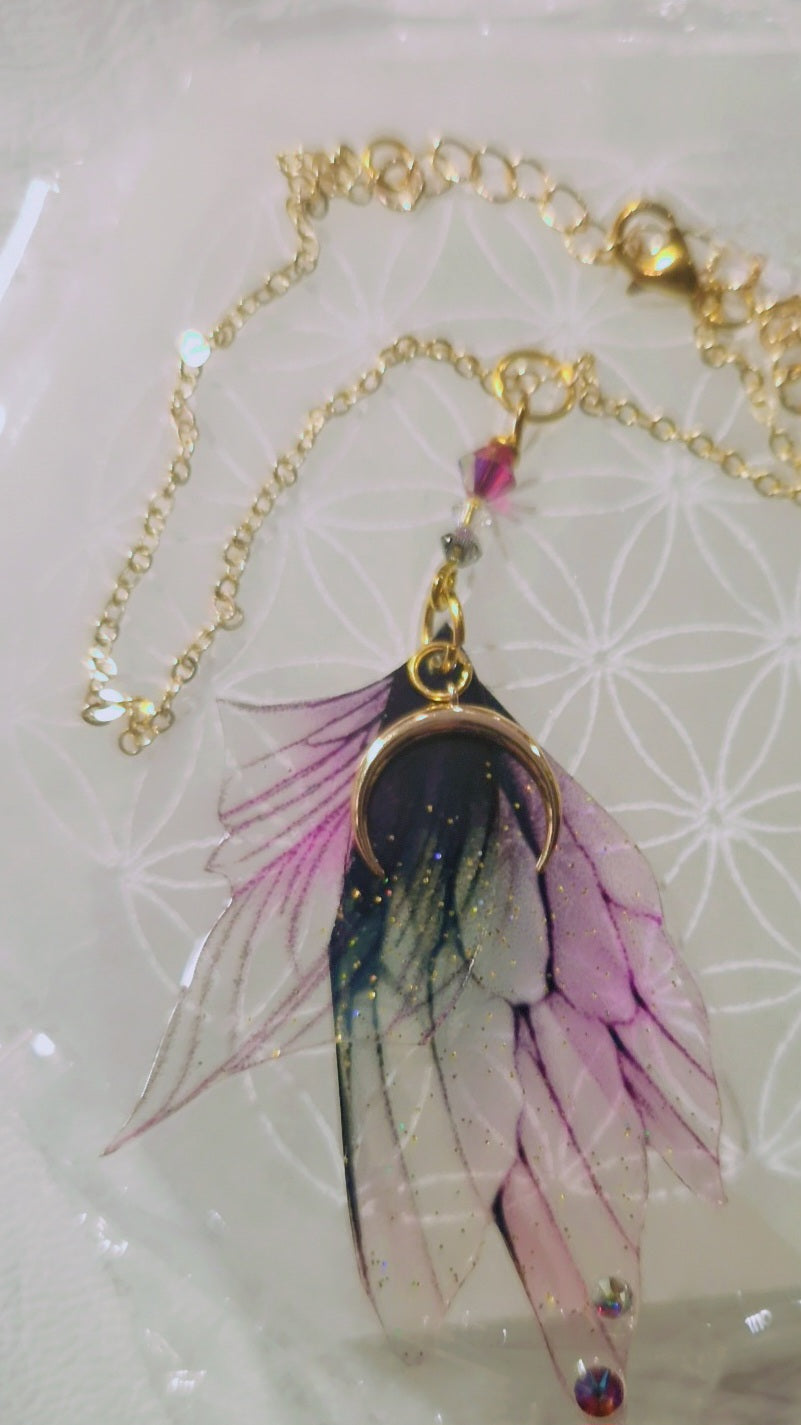 Collier amulette talisman "Sorcière de la Lune"