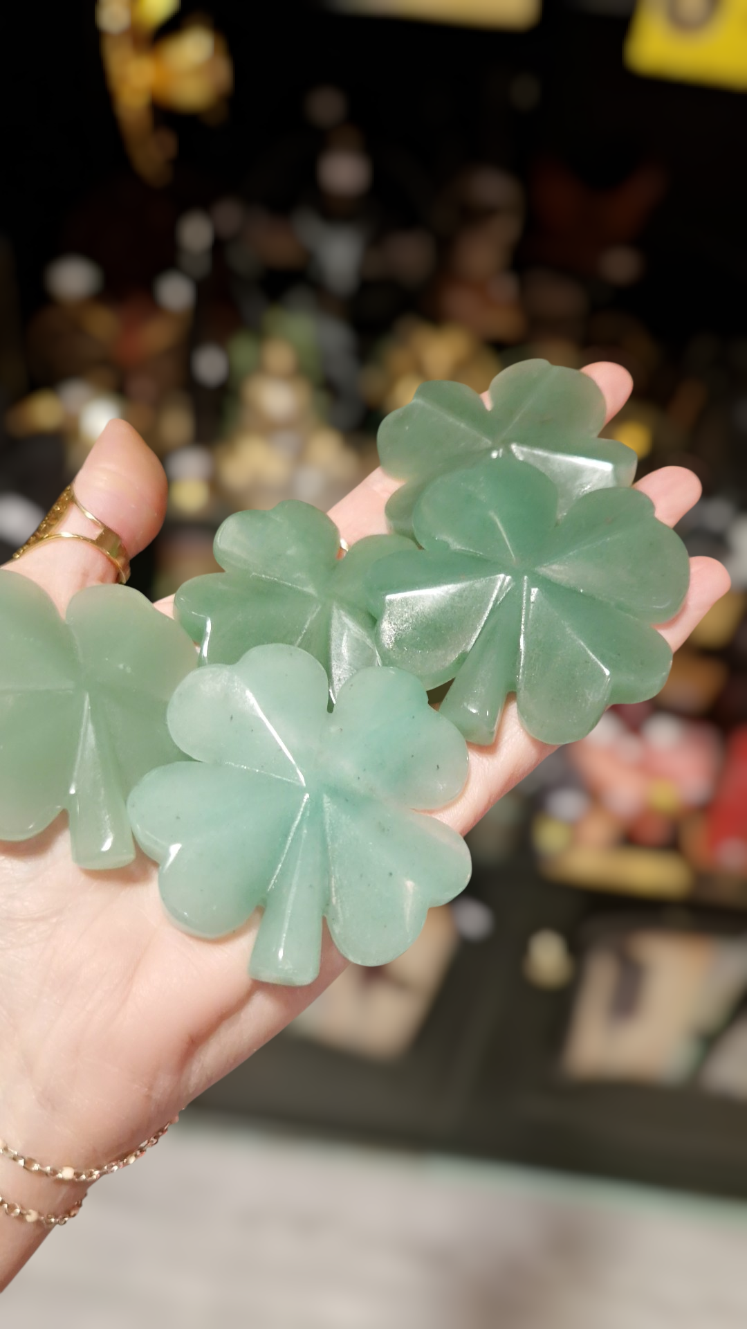 Aventurine verte Grand Trèfle – Talisman énergétique magique, activation personnelle, pierre naturelle Brésil