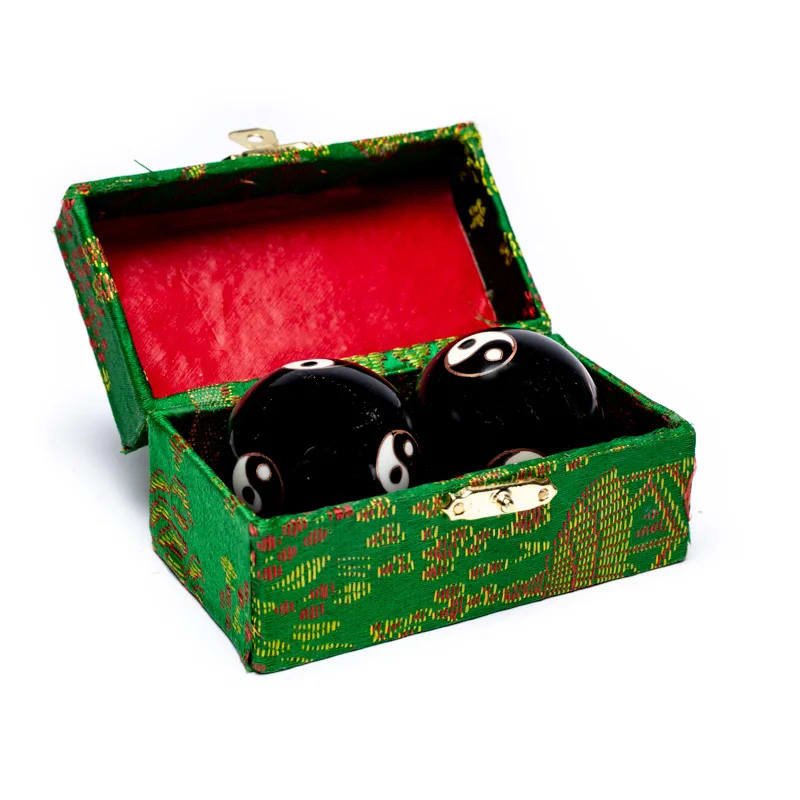 Boules de santé Qi Gong Yin et Yang noire