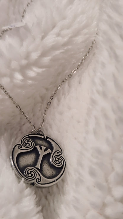 Collier Talisman Runes acier inoxydable Viking