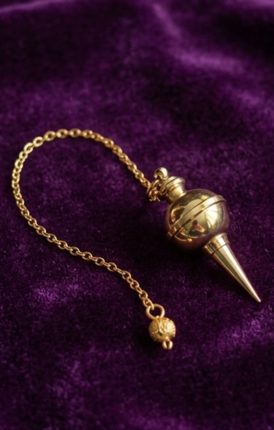Pendule de Radiesthésie Aiguille en Cuivre Doré – Précision et Divination