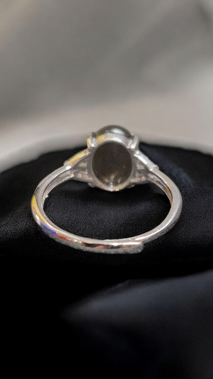 Obsidienne dorée Bague – Protection contre énergies négatives ou personnes toxiques, attaques psychiques, occultes, ...