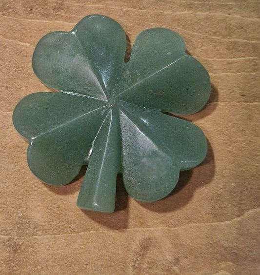 Aventurine verte Grand Trèfle – Talisman énergétique magique, activation personnelle, pierre naturelle Brésil