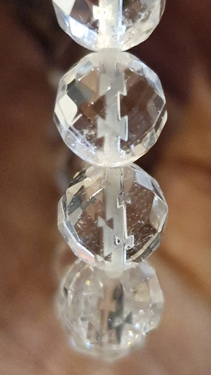 Cristal de roche facetté bracelet– Pierre Naturelle.