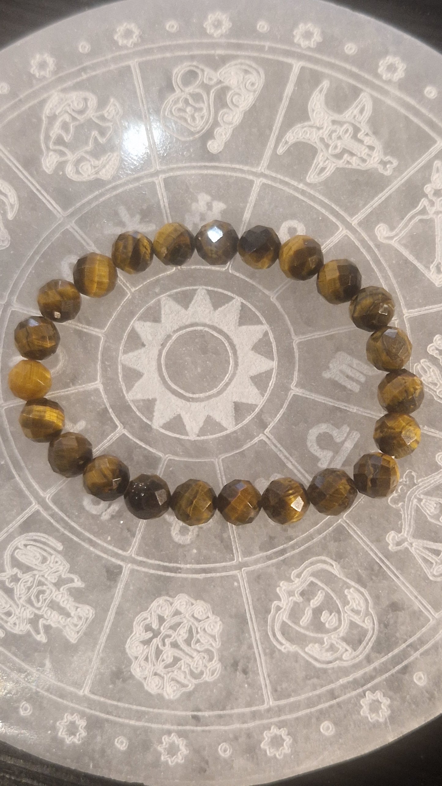 Oeil de tigre facetté bracelet– Pierre Naturelle.