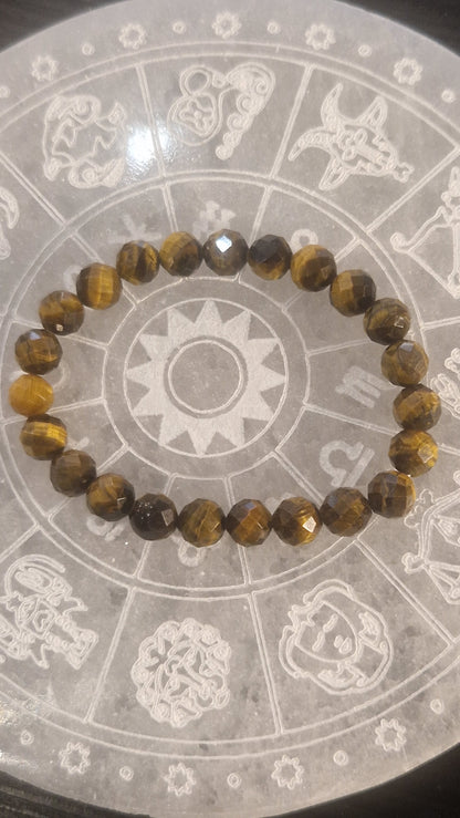 Oeil de tigre facetté bracelet– Pierre Naturelle.