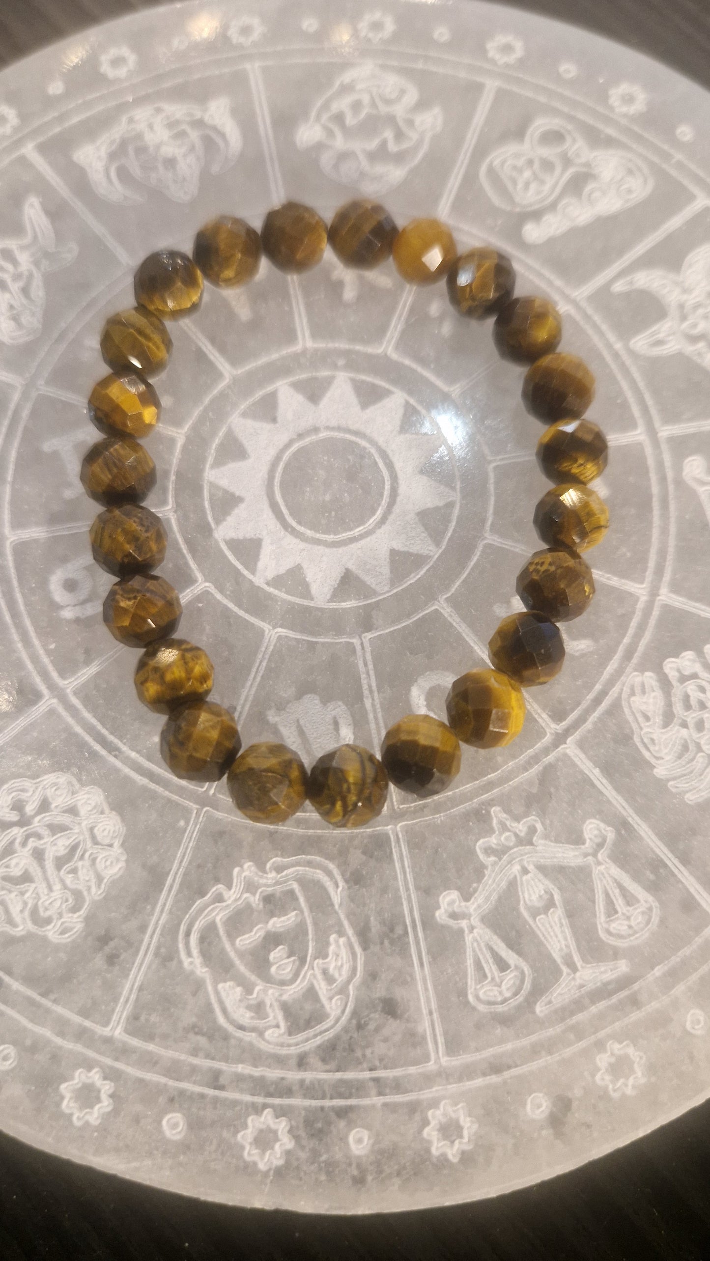 Oeil de tigre facetté bracelet– Pierre Naturelle.