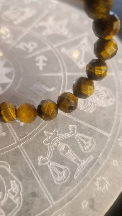 Oeil de tigre facetté bracelet– Pierre Naturelle.