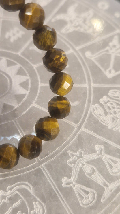 Oeil de tigre facetté bracelet– Pierre Naturelle.