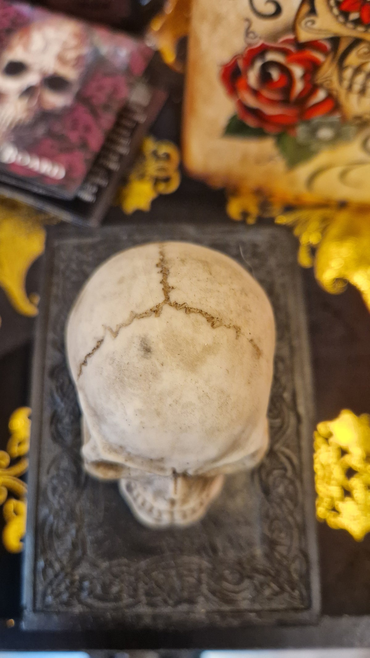 Boîte Coffret à Tarot, Amulettes & Bijoux - Crâne & Entrelacs Celtiques