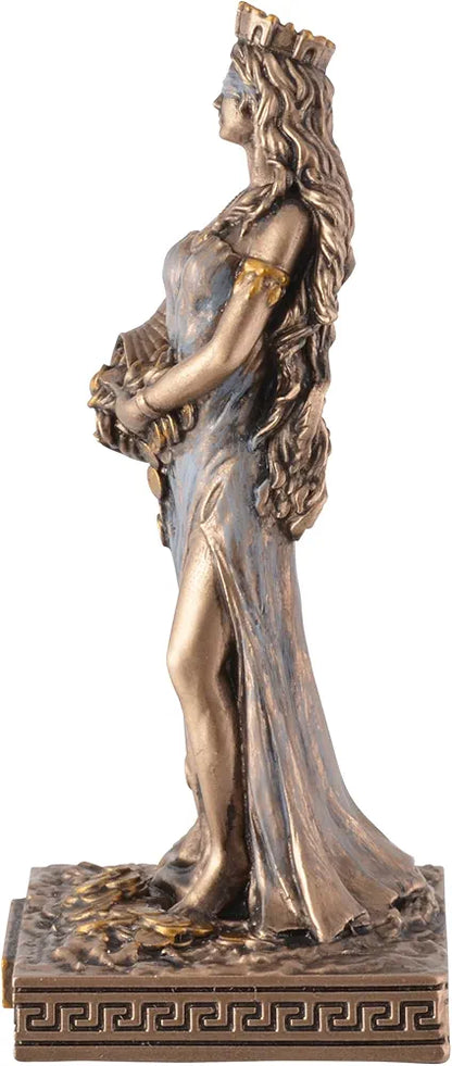 Figurine miniature déesse Fortuna- peinte à la main