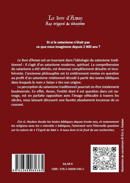 Le livre d'Aman - aux origines du Satanisme. Eric G. Racken