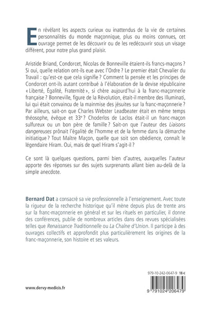 Figures historiques et légendaires de la franc-maçonnerie - Bernard Dat