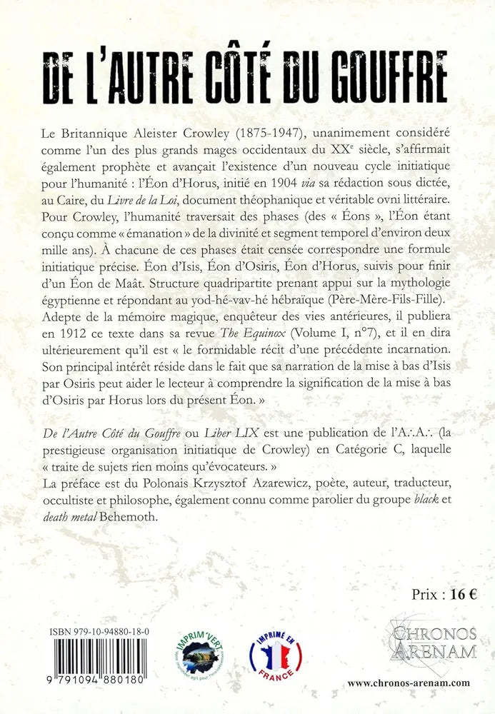 De l’autre côté du gouffre- Aleister Crowley