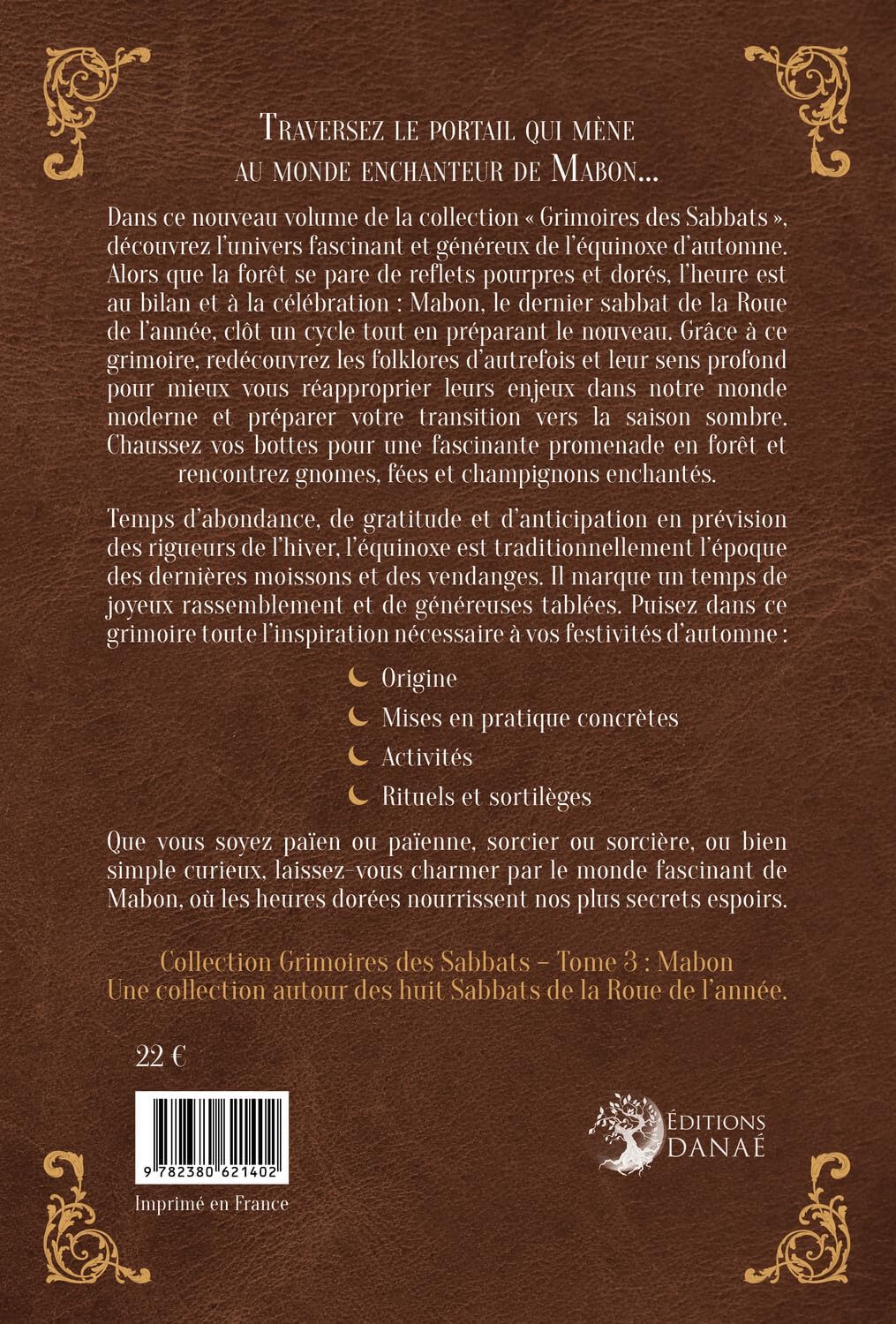 Mabon, Ketty Orain-Ferella, ed. Danaé, Collection Grimoires des Sabbats