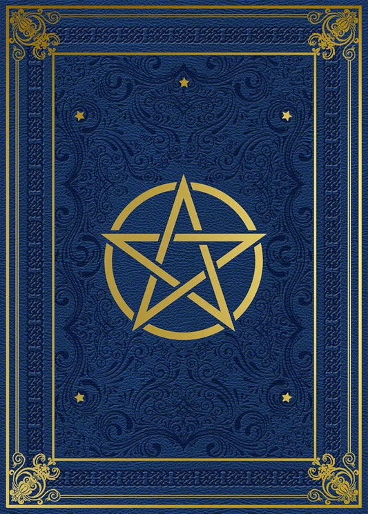 Grimoire vierge pentagramme bleu 220 pages