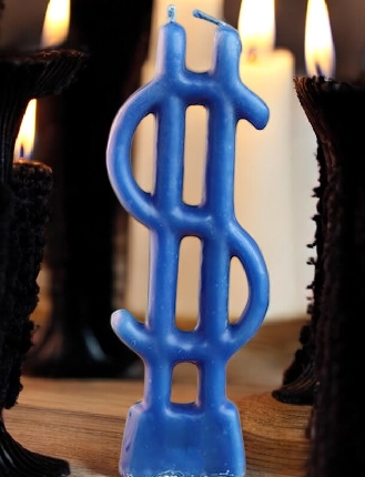 Bougie Rituelle "Dollar multiplicateur" abondance finances argent