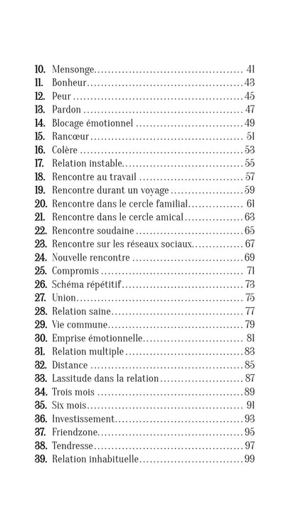 Les Sens de l’Amour - cartes oracle