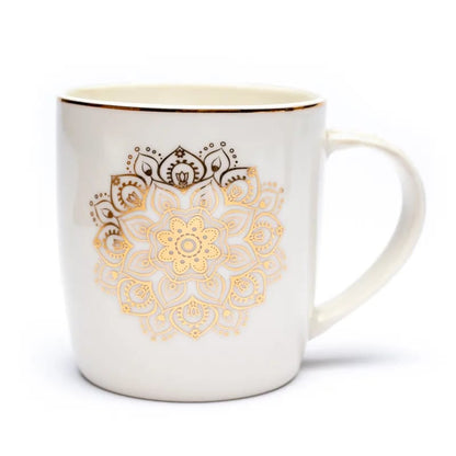 Tasse infuseur à thé mandala blanc