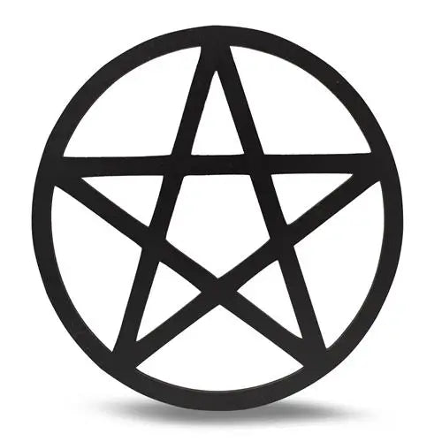 Pentacle noir en bois 20 cm