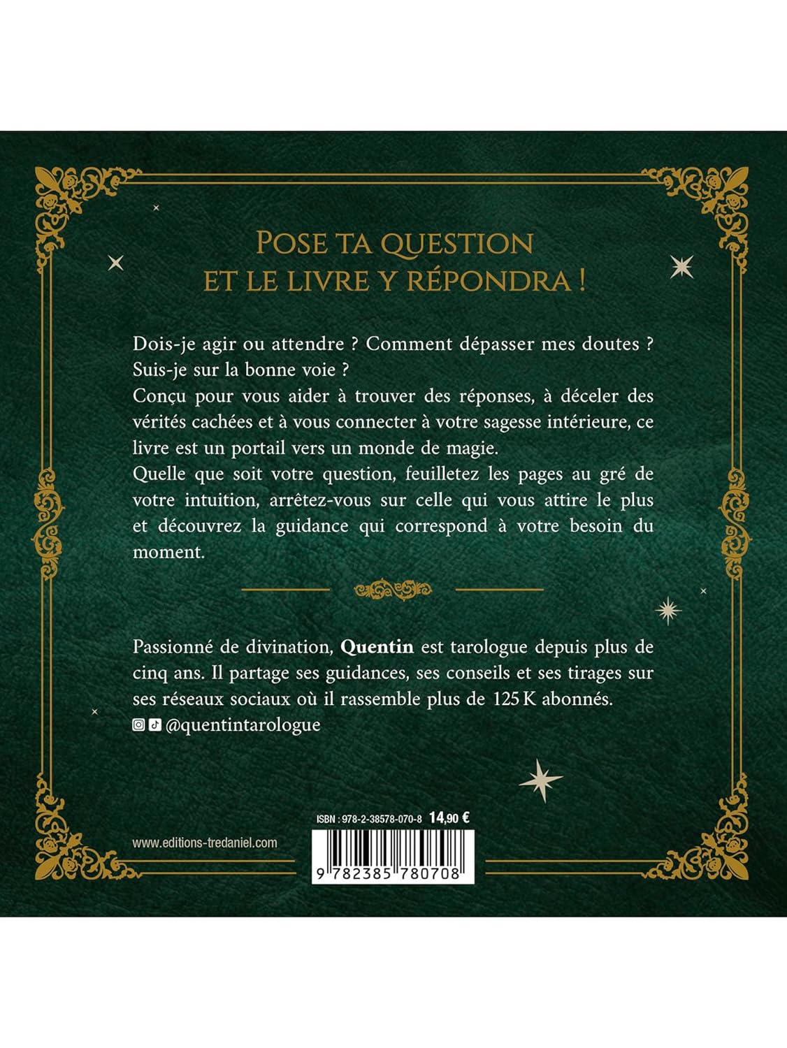 Le grimoire magique - livre oracle, Quentin tarologue