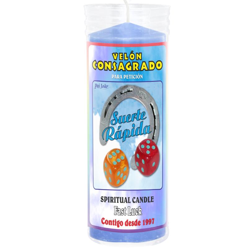 Bougie rituelle " Fast luck". Chance rapide, hasards, jeux...