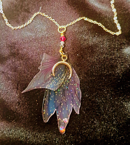 Collier amulette talisman "Sorcière de la Lune"