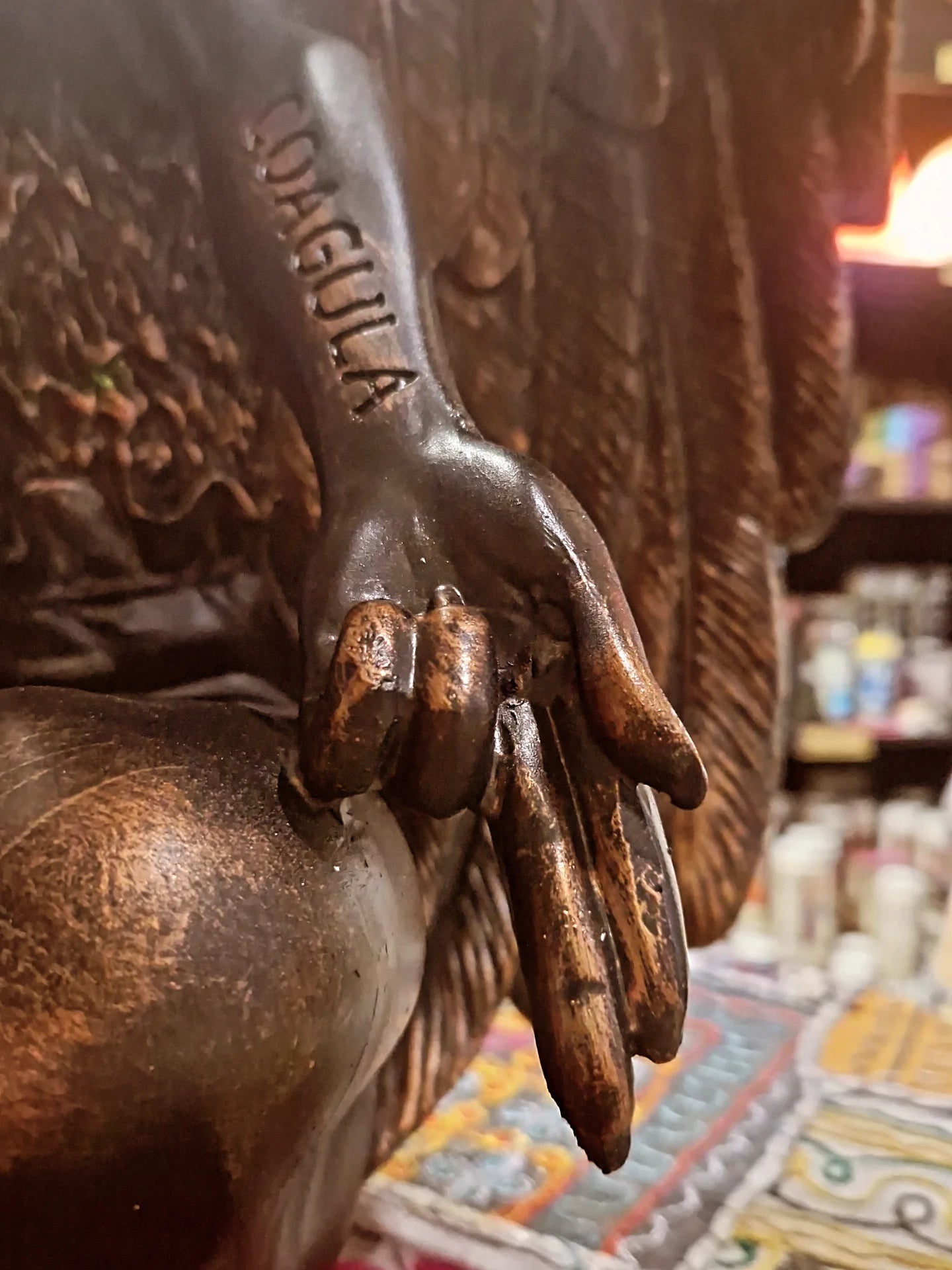 Statue Baphomet 61 cm – Grande statue ésotérique en bronze patiné. RETRAIT EN BOUTIQUE UNIQUEMENT