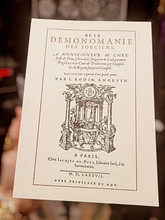 De la démonomanie des sorciers - Jean Bodin 1587 fac simile