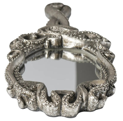 "Miroir des arcanes célestes" : miroir à main pour autel. Divination.