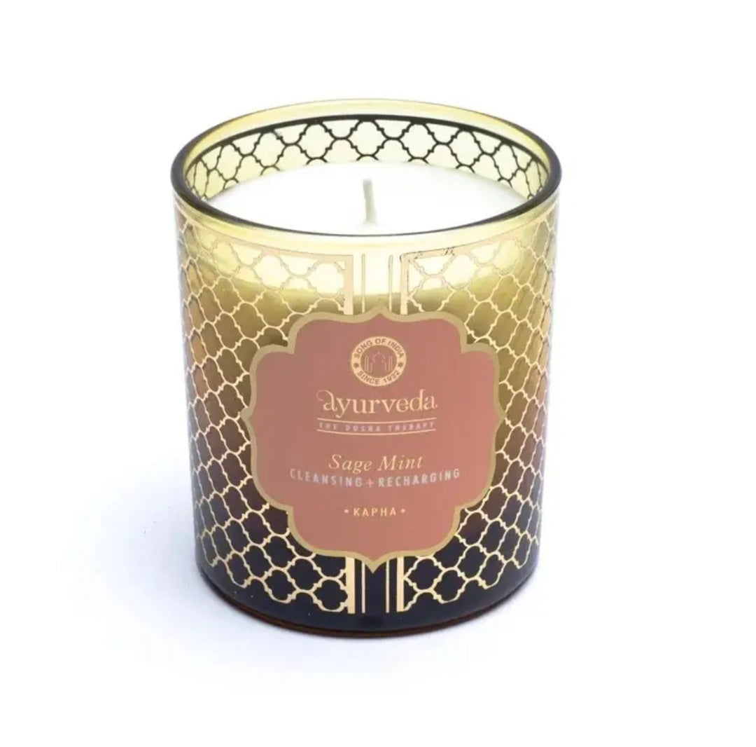 Bougie ayurveda Kapha sauge blanche & menthe
