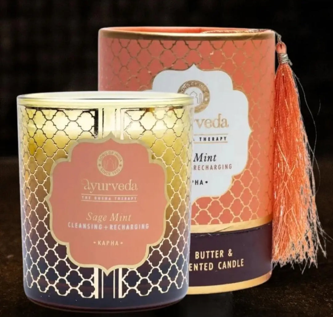 Bougie ayurveda Kapha sauge blanche & menthe