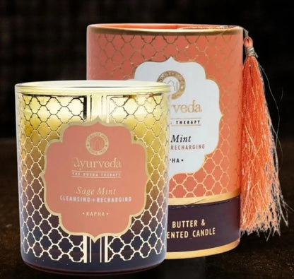 Bougie ayurveda Kapha sauge blanche & menthe