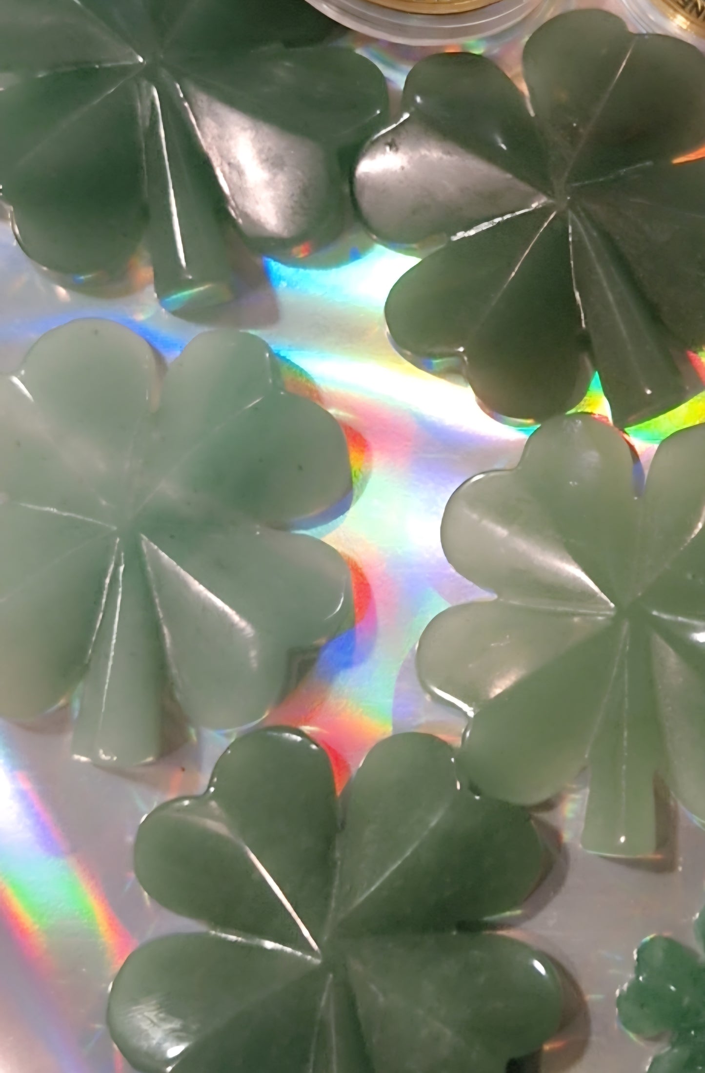 Aventurine verte Grand Trèfle – Talisman énergétique magique, activation personnelle, pierre naturelle Brésil