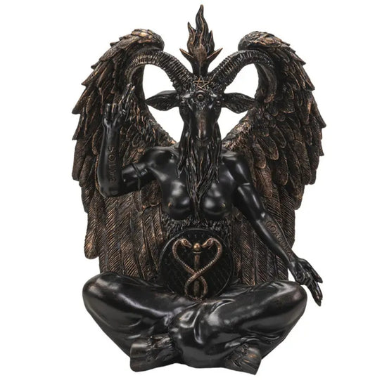 Statue Baphomet 61 cm – Grande statue ésotérique en bronze patiné. RETRAIT EN BOUTIQUE UNIQUEMENT