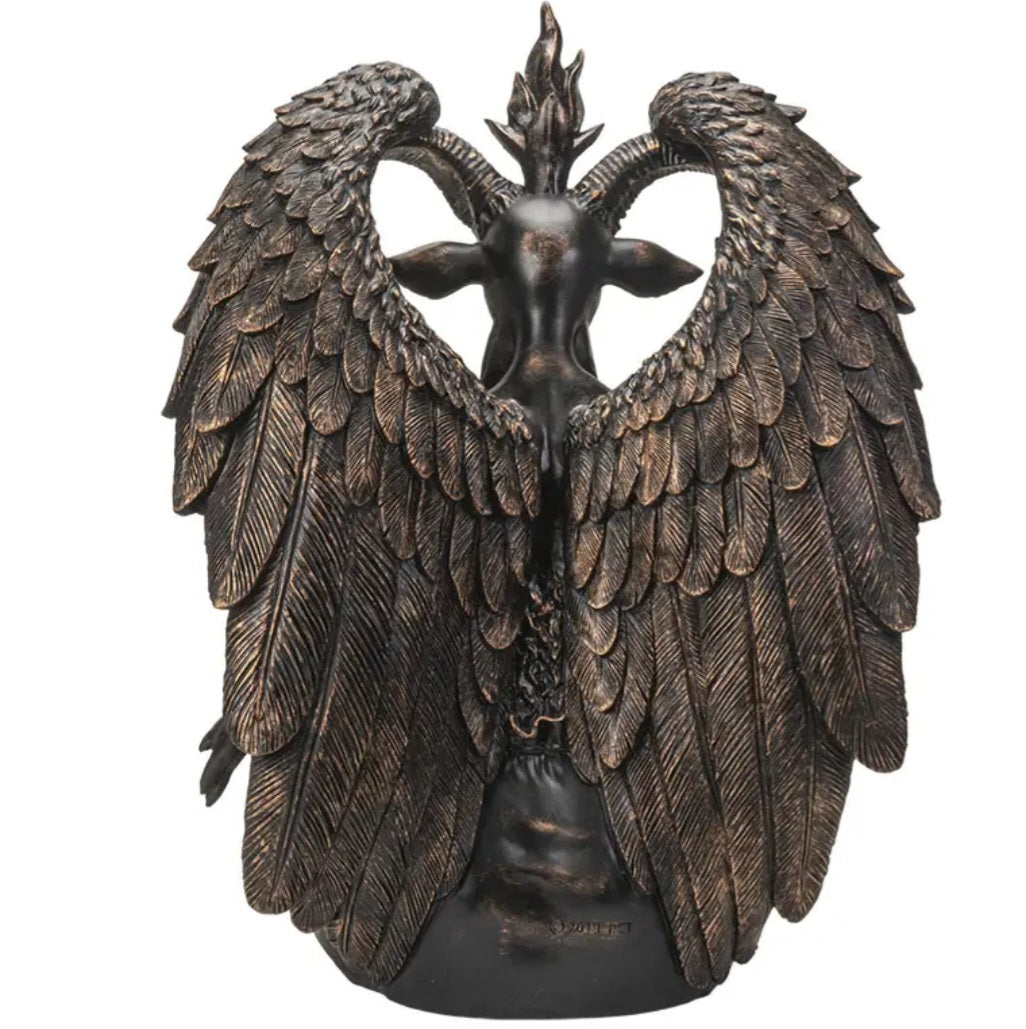 Statue Baphomet 61 cm – Grande statue ésotérique en bronze patiné. RETRAIT EN BOUTIQUE UNIQUEMENT