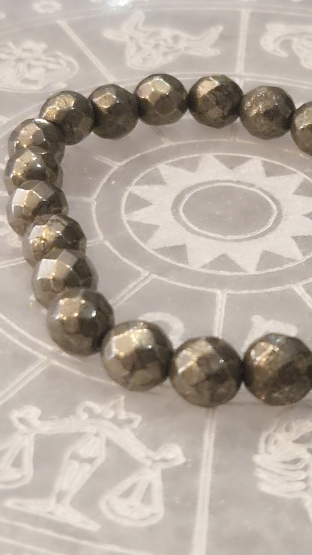 Pyrite facettée bracelet – Pierre Naturelle