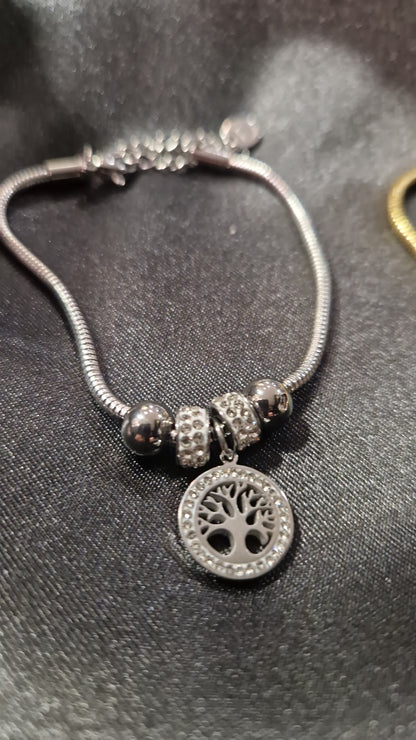 Bracelet Arbre de Vie acier inoxydable : Harmonie, Force et Équilibre