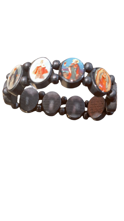 Bracelet Dix Saints- Bois noir