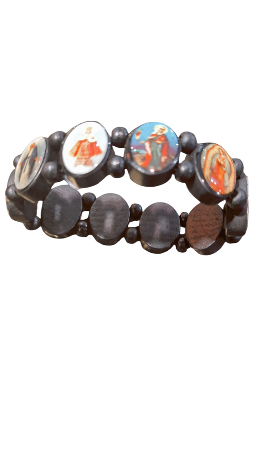 Bracelet Dix Saints- Bois noir