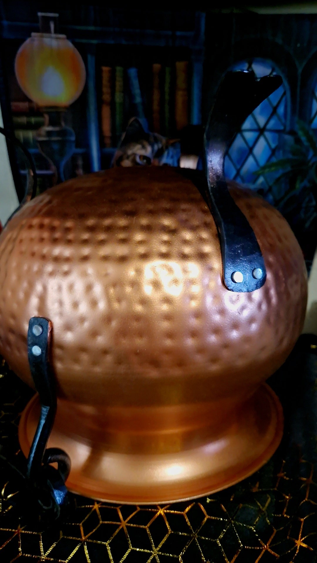 Chaudron patine cuivre XL